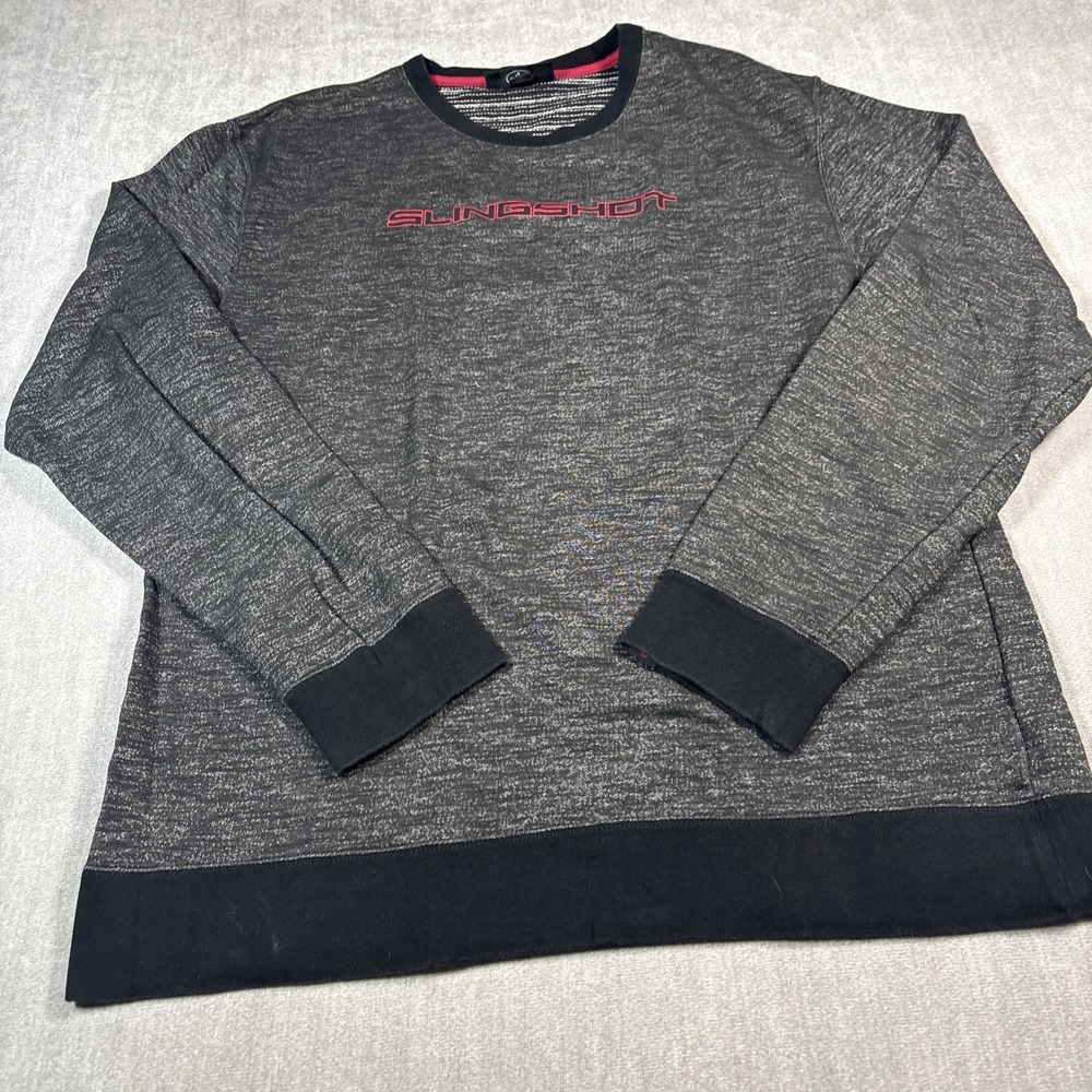 Polaris Slingshot Mens Crew Neck Chest Logo Sweatshirt Gray 2XL Pullover